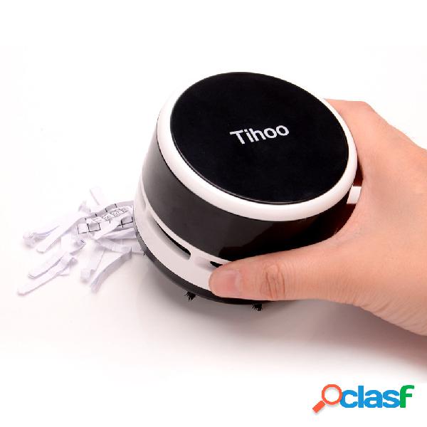 Tihoo portátil mini mesa de trabalho aspirador de pó