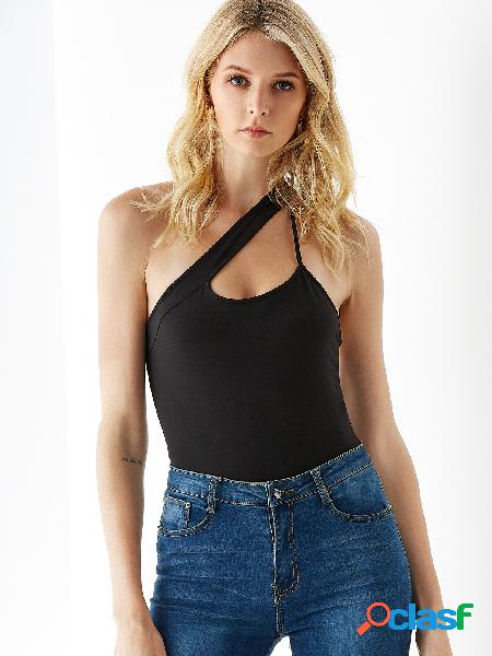 YOINS Body Sem Mangas Preto Sem Encosto Design