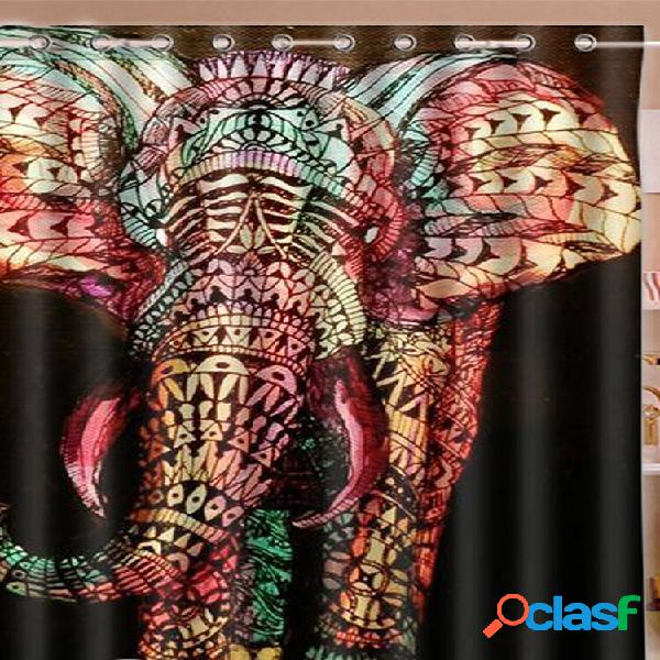 180 * 180cm Colorful Elephant Padrão Tecido impermeável