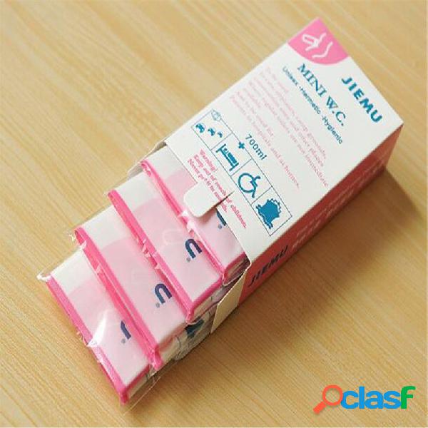 4pcs Rosa descartável 700CC armazenamento portátil de