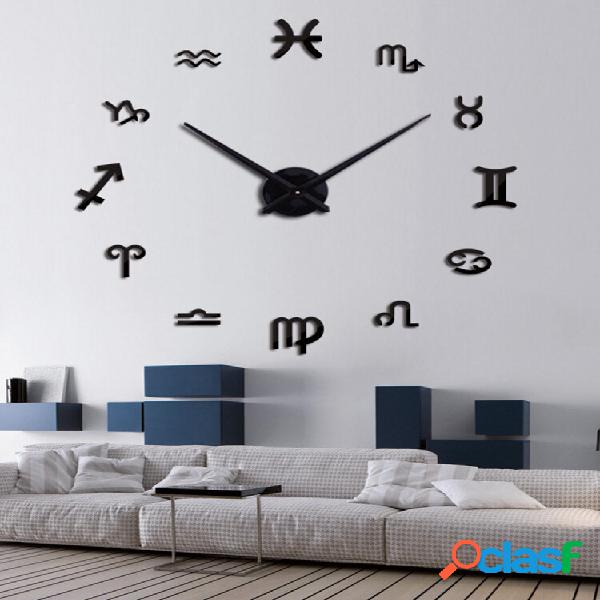 Creative Wall Relógio Mute Wall Decoration Stickers DIY