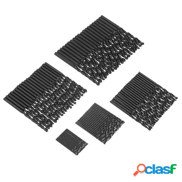 Drillpro 100 pcs 1/2/3/4 / 5mm Torção Brocas Set HSS