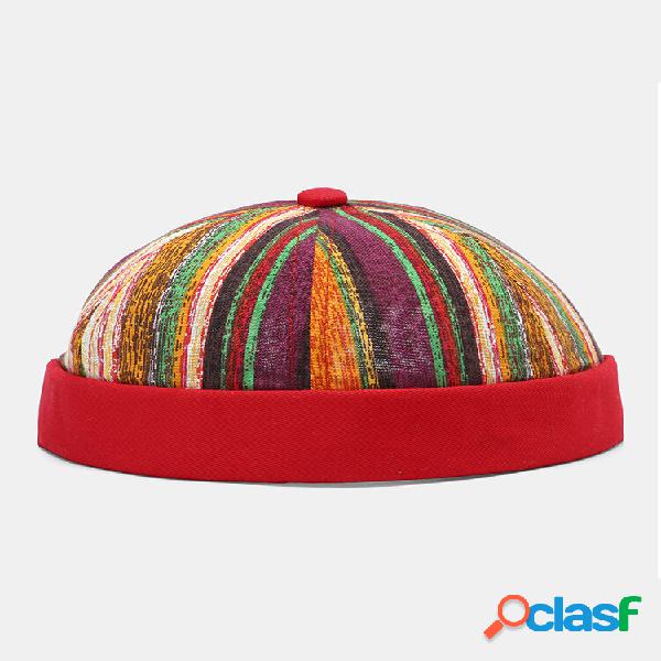 Gorro Unissex Algodão Colorful Listras Graffiti Protetor