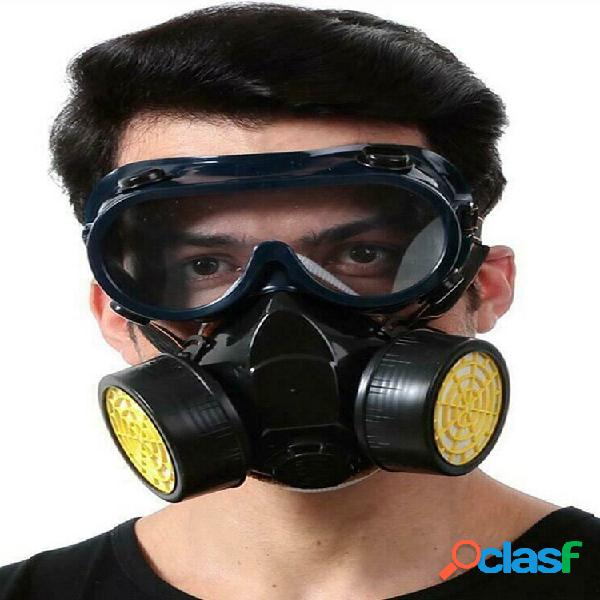 Gás Máscara Filtro de Proteção Respirador Químico Pó