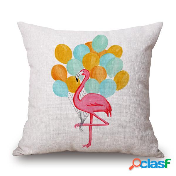 Honana WX-D2 45x45 cm Flamingos Vintage Cotton Linen Lance