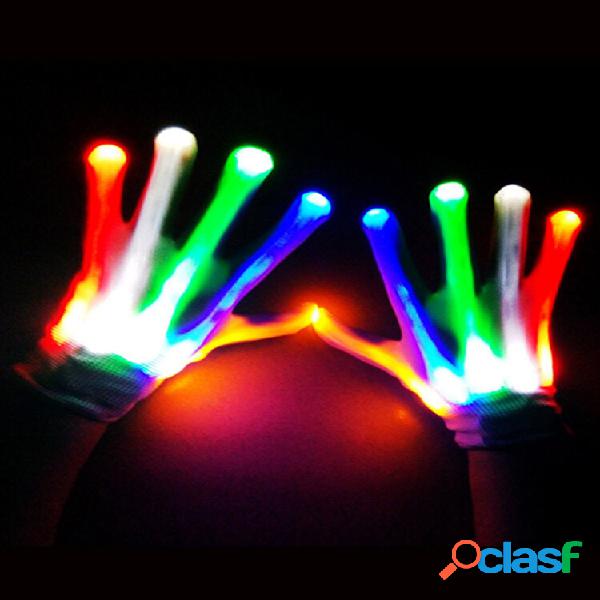 Luvas de LED Traje de luz incrível Luvas de Halloween
