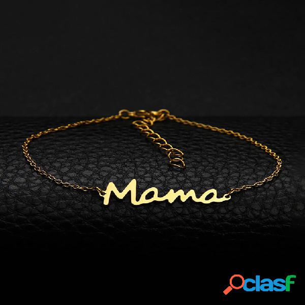 Pulseira de anéis de colar vintage em aço inoxidável para