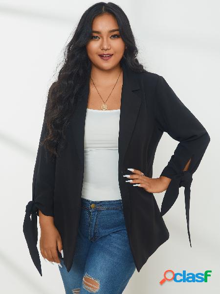 YOINS Plus tamanho lapela colar tie-up Design blazer de