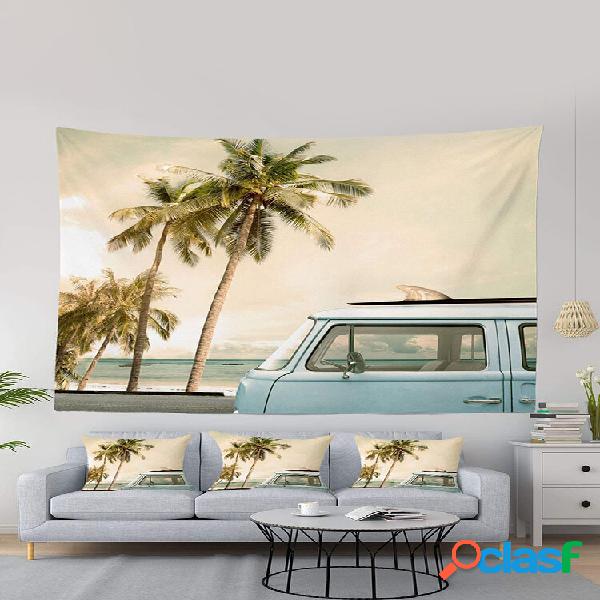 1 pc verão Praia impressão de paisagem tapeçaria