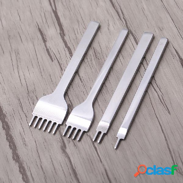4pcs Couro Pricking Ferramentas De Ferro Kit De Couro De