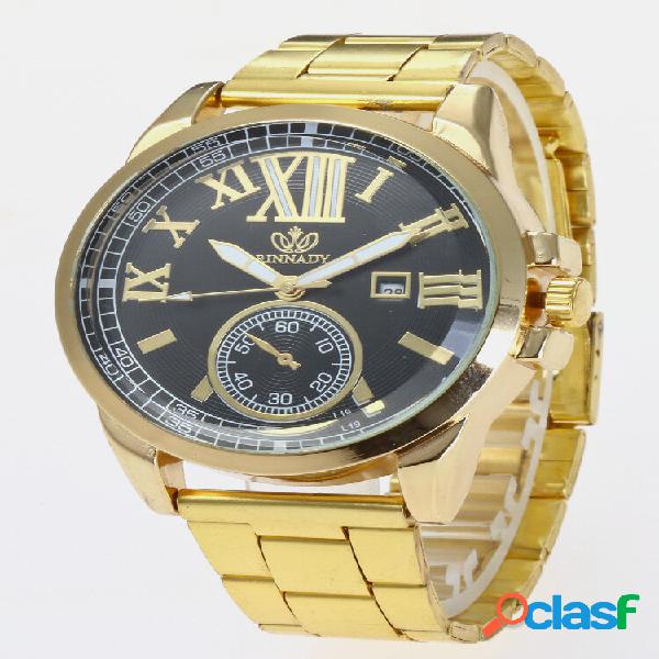 Business Roman Index Monocular Calendar Alloy Steel Banda