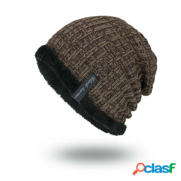 Chapéu Maré Knit Wool Chapéu Estação Plus Quente Ab Fio