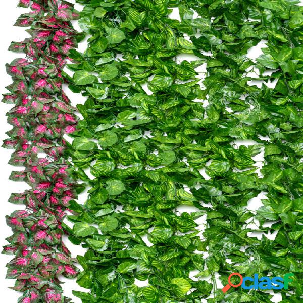 Flores e coroas decorativas Hera artificial Folha Plantas de