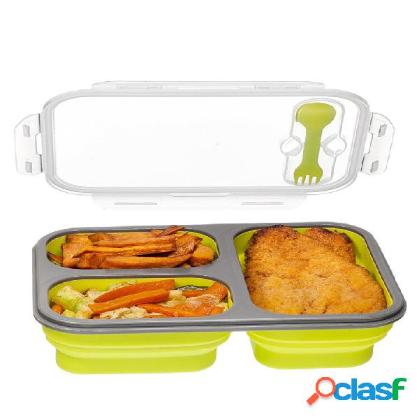 Forno De Microondas Dobrável Bento Silicone Almoço Caixa