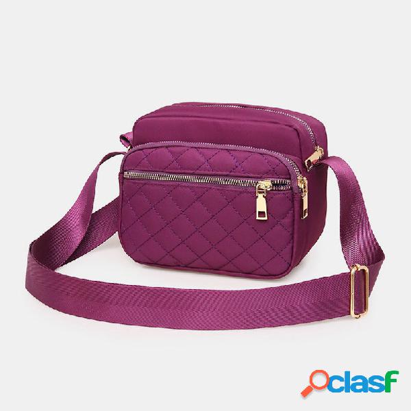 Mulheres Bordadas Linha Feminina Ombro Bolsa Oxford Wearable
