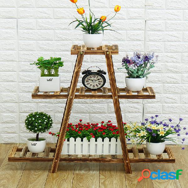 Suporte de madeira para flores Planta Expositor de