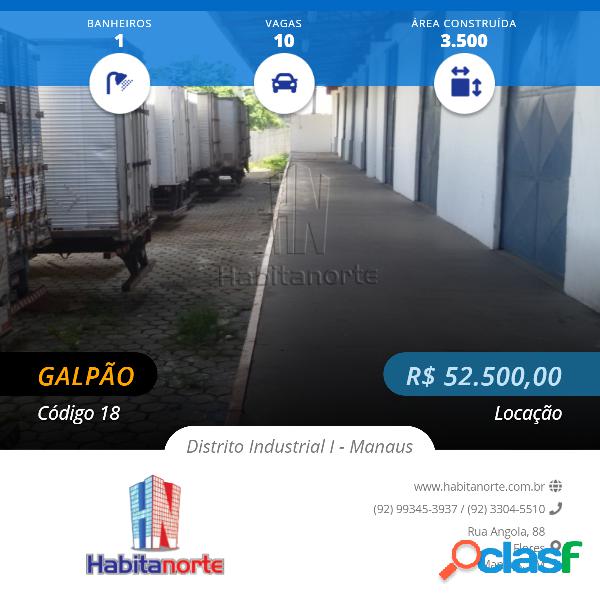 GALPÃO COM 3.500M² ALUGUEL DE GALPÕES EM MANAUS