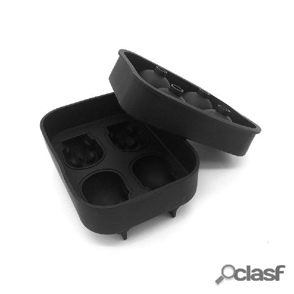 KCASA 3D Skull Flexible Silicone Ice Cube Mold Tray Fácil