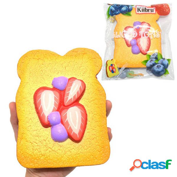 Kiibru Morango Cortada Toast Squishy Lento Rising Com