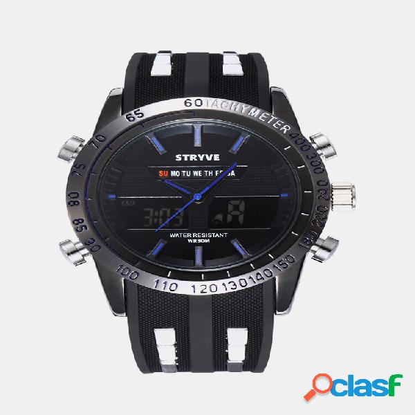 STRYVE Sport Digital Quartz Relógios 30 metros WaterProof