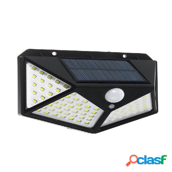 100LED luzes solares sensor de movimento ao ar livre, luzes
