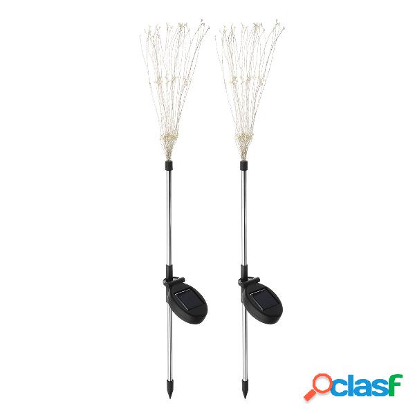 2 PCS Solar Powered 105LED Starburst Fadas De Fadas Cadeia