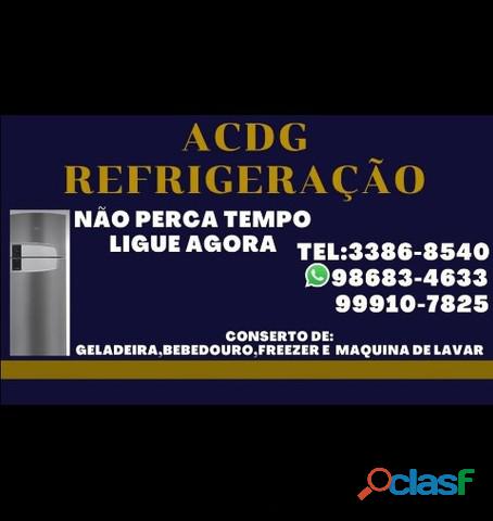 Acdg trabalho com conserto de Geladeira,Freezer,Bebedouro e