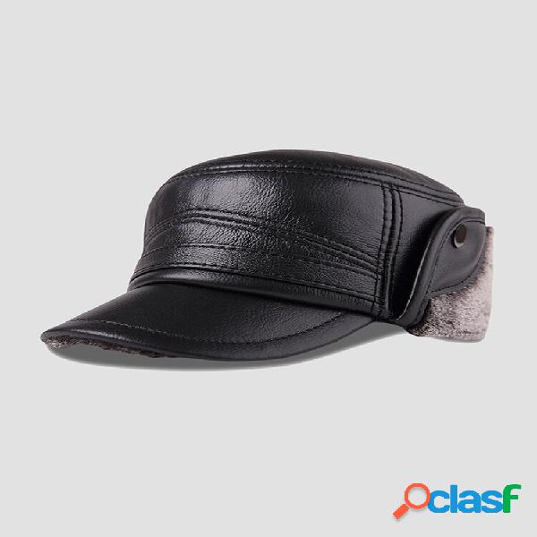 Chapéus Trapper Masculino Espesso Quente Protetor de Ouvido