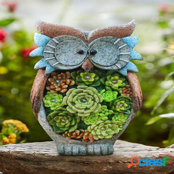 1 PC Resina Craft Enfeite de corujao de boas-vindas própria