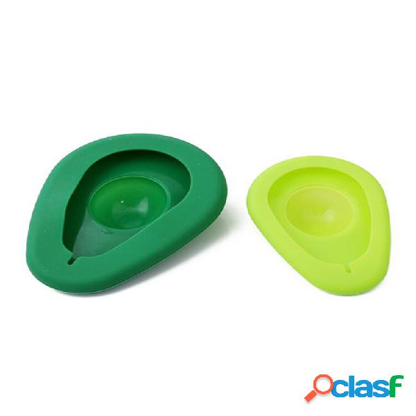2pcs Reusável Silicone Abacate Savis Covers Alimento