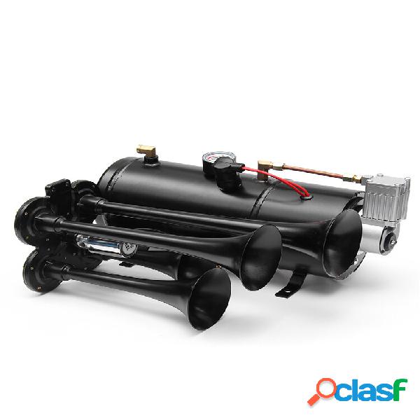 Buzina de ar de 4 trompete 170 PSI Tubo de compressor de ar