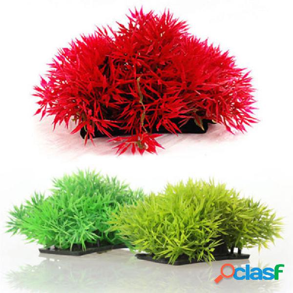 Grama Artificial Aquário Decor Weeds Água Ornamento