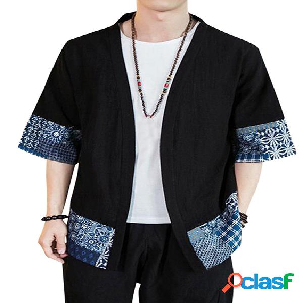Masculino casual algodão Soft protetor solar preto tribal