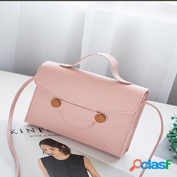 Sacos CrossBody Deisgn de Botão Estilo Simples