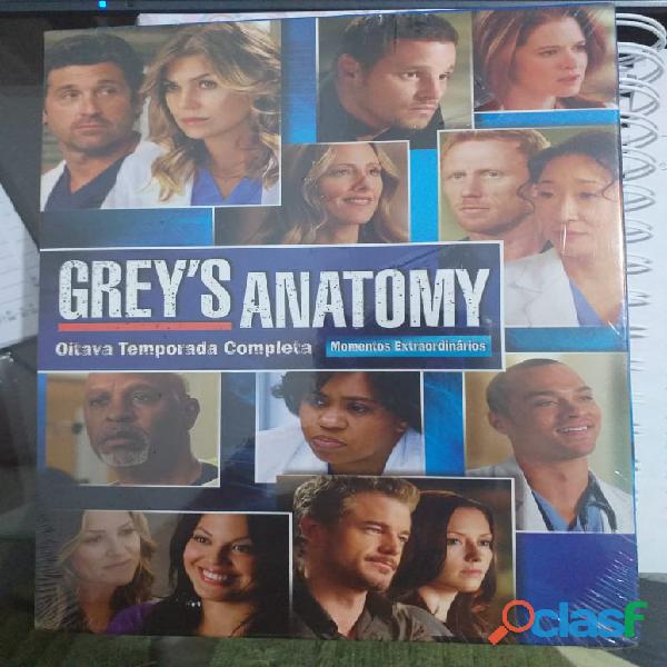greys anatomy a 8 temporada DVD novo promocao