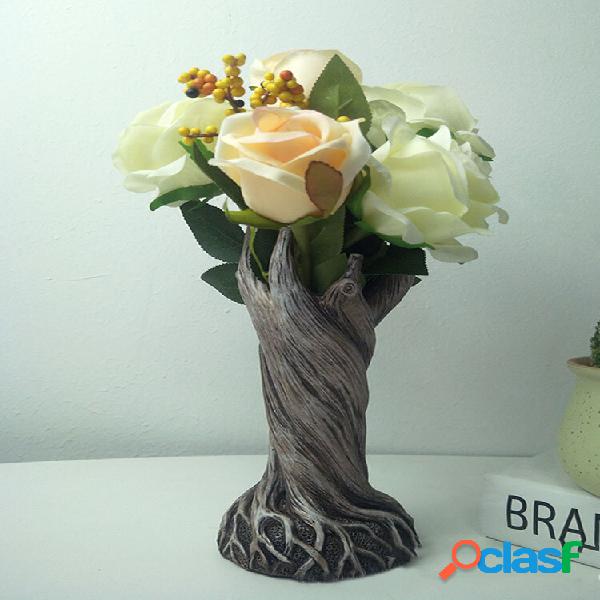 1 PC Resina Dríade Criativo Flor Vaso Árvore Mão Forma