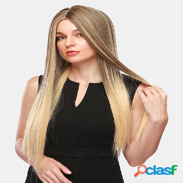 30 polegadas marrom gradiente dourado longo reto Cabelo
