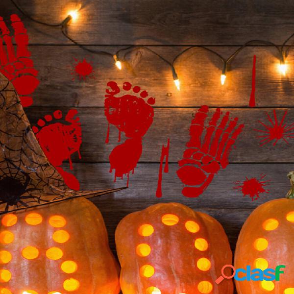 Adesivos de parede 3D de Halloween DIY reutilizáveis e