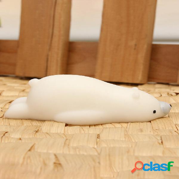 Brinquedo Mole de Aperto Mochi Urso Polar Fofinho Coleção