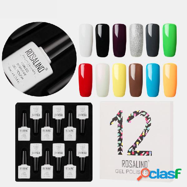 Kit polonês 12 Color Gel Unhas UV LED Gel de base superior