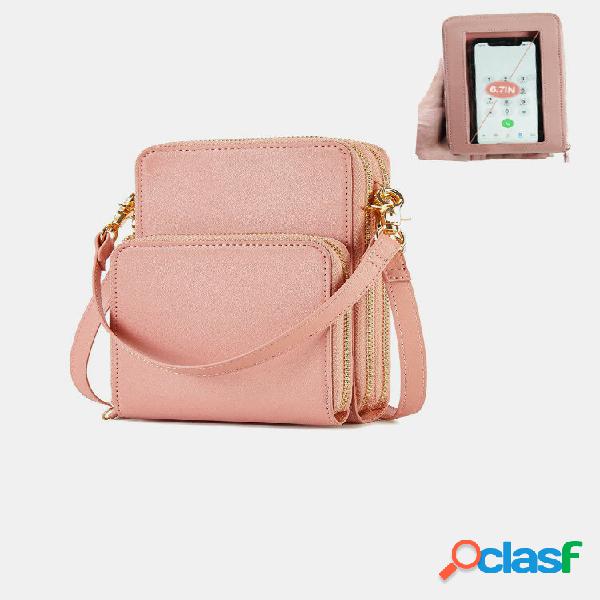 Carteira feminina mensageiro pequeno Bolsa Crossbody Bolsa