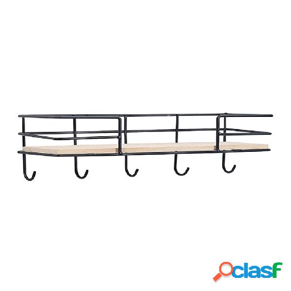 Rack de parede de ferro Gancho Revestimento decorativo de