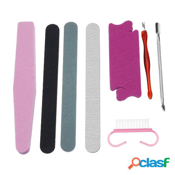 8 pçs / set salão de unhas manicure set arquivo de unhas