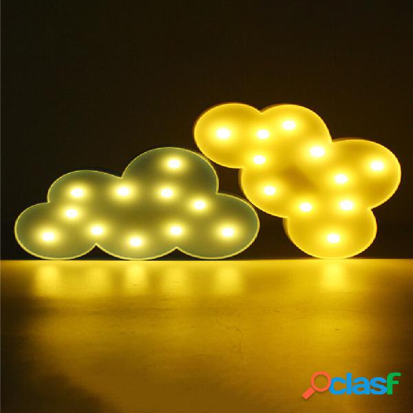 Cute Cloud LED Night Light Bateria de bateria de parede Baby