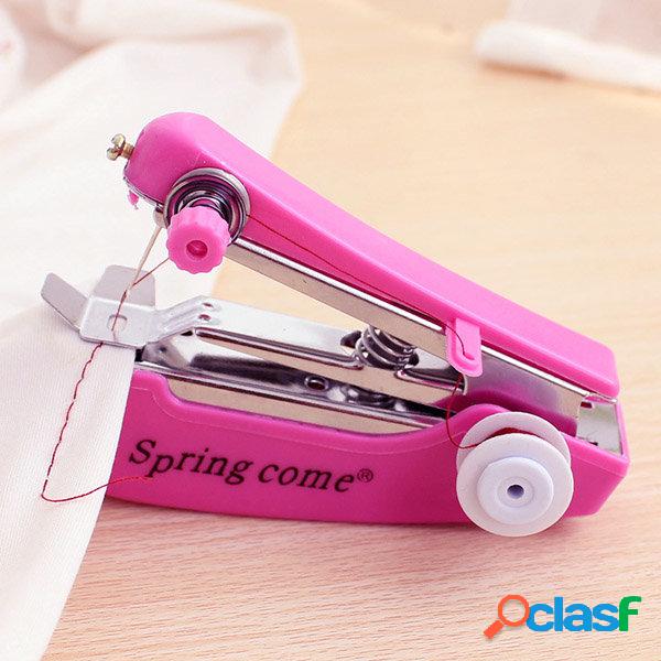 Mini Máquina de Costura Manual Portátil Artesanato Faça