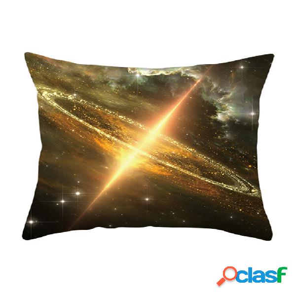 Nebulosa Galaxy Black Hole Series Capa de almofada de linho