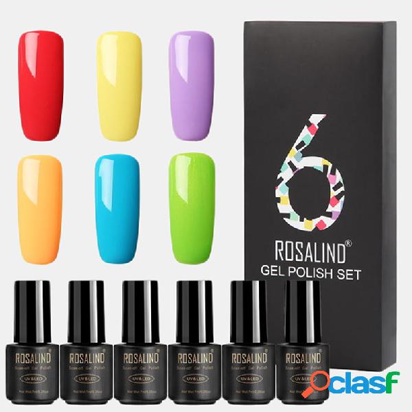 6 Pçs / Kit Unhas Kit de Gel Polonês Cor Unhas Extensão