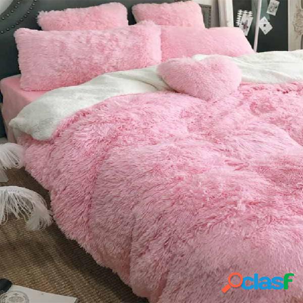 Conjunto de capa de cama de pelúcia com 200 cm de