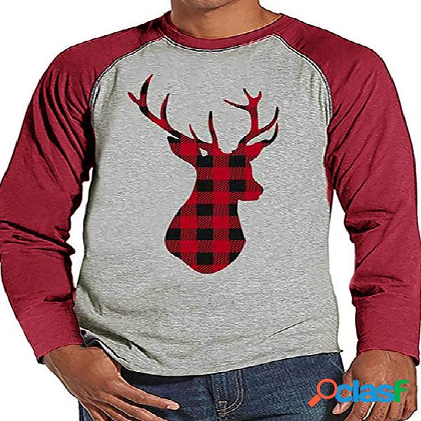 INCERUN Camiseta masculina com estampa gráfica Raglan com