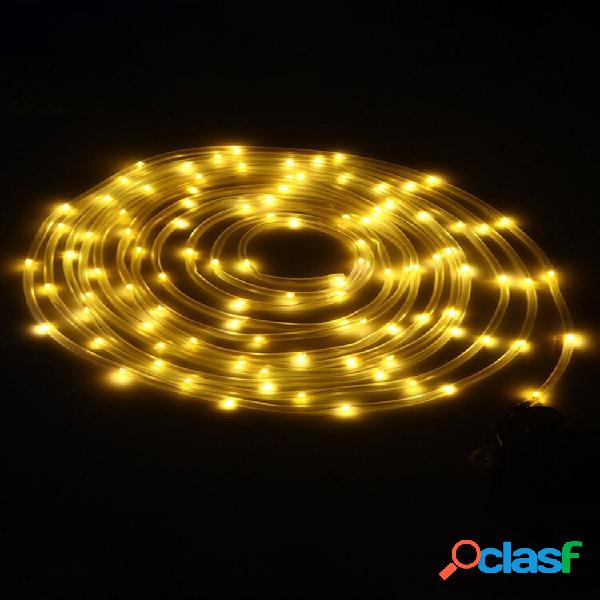 Luz solar de cobre 12M 100LEDs de cobre Fio tubo à prova
